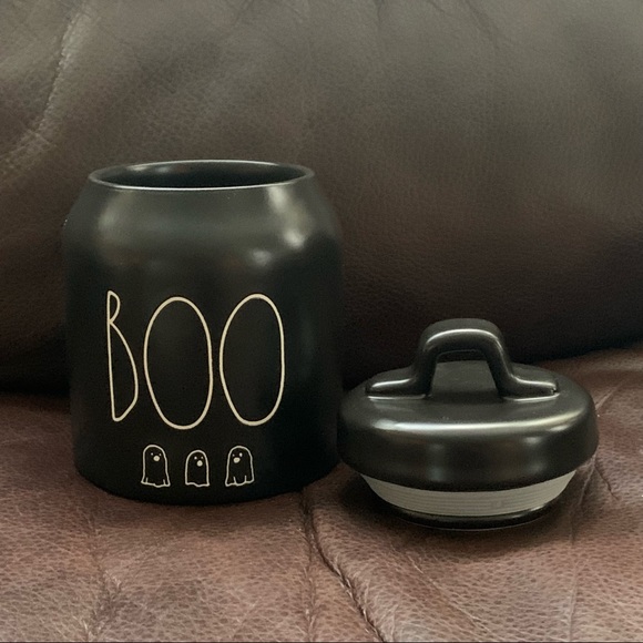 Rae Dunn Black Baby BOO Canister with Ghosts - Picture 4 of 11